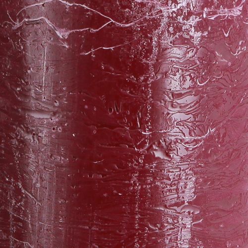 Artikel Langbrennende Stumpenkerzen Berry 85x200mm, 2er-Set, rustikale Optik für Dekoration