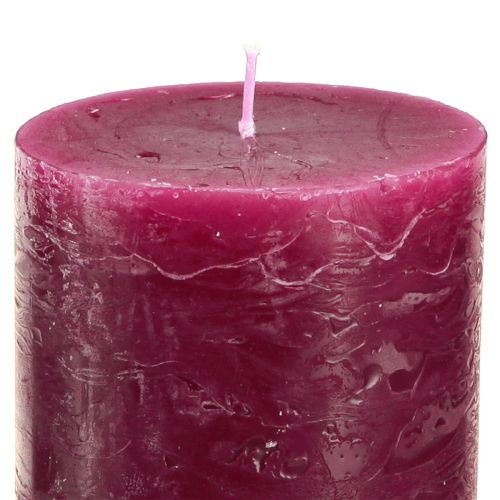 Artikel Stumpenkerzen Set 3 Farben Berry, Dekorative Kerzen, Durchgefärbt, 70×80mm, 12 Stück