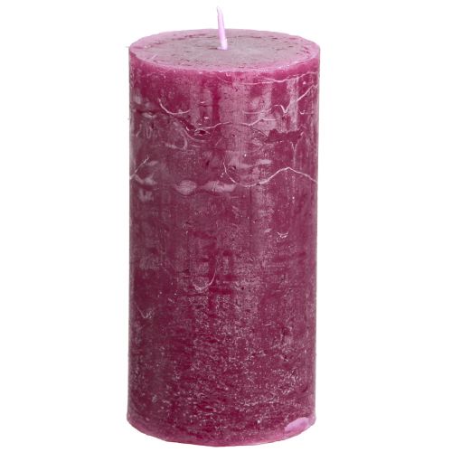 Floristik21 Stumpenkerzen Berry Lila 50x100mm, 4er Set - Deko Highlights für jeden Anlass