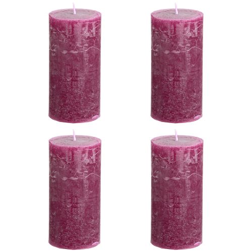 Stumpenkerzen Berry Lila
