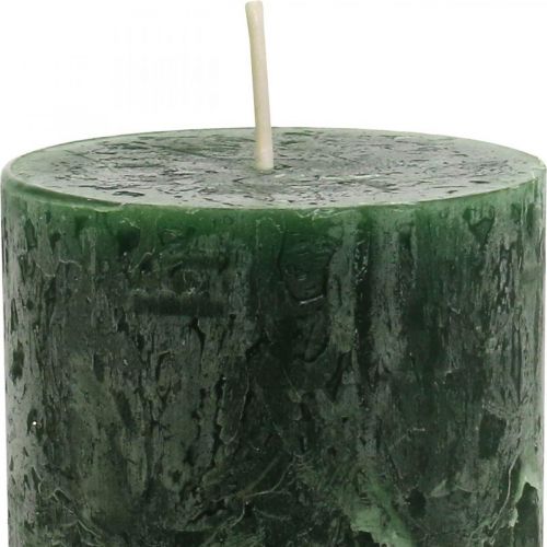 Artikel Durchgefärbte Kerzen Dunkelgrün Stumpenkerzen 70×110mm 4 St