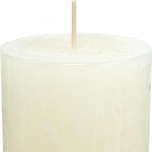 Stumpenkerzen Rustic Durchgefärbte Adventskerzen Weiß 70/110mm 4St
