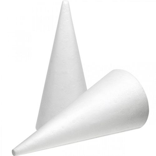 Styroporkegel weiß 26cm x12cm 5St