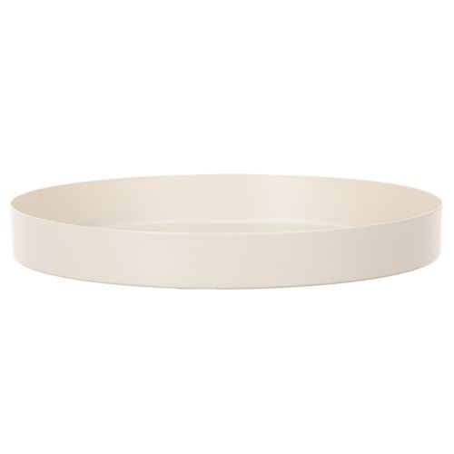 Rundes Tablett Dekoschale Metall 20cm Taupe Innenbereich | Floristik21.de