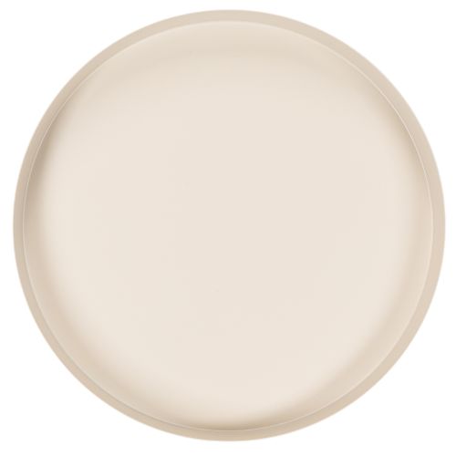 Rundes Tablett Dekoschale Metall 20cm Taupe Innenbereich | Floristik21.de