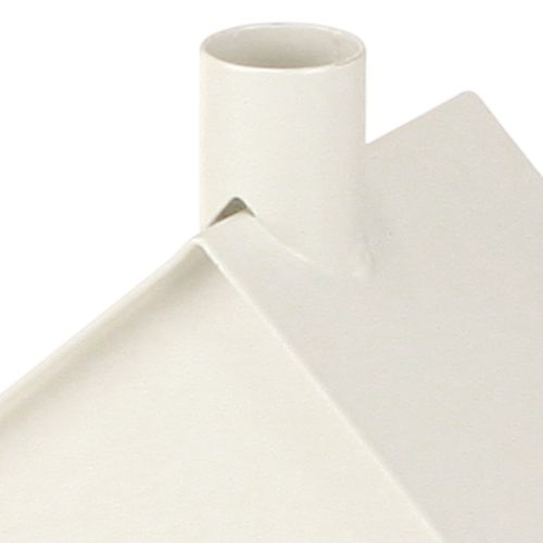 Artikel Mini-Teelichthalter Häuser-Set aus Metall, 15 cm Weiß