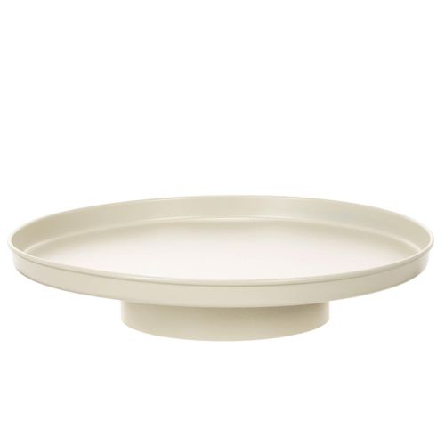 Dekotablett Metall Rund 30 cm Beige