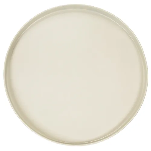 Dekotablett Metall Rund 30 cm Beige | Floristik21.de