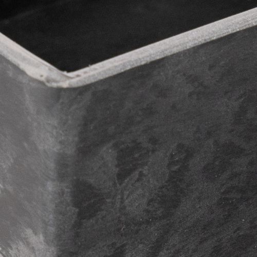 Rechteckige Dekoschale mit Griffen aus Kunststoff, 32 cm, Anthrazit | Floristik21.de