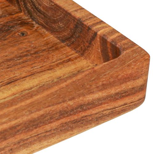 Artikel Tablett rechteckig Holz Akazie Geölt Lebensmittelecht Dekoration 40x15x4cm