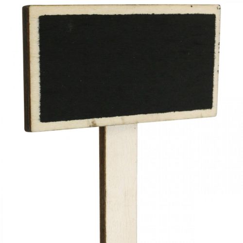 Holztafel zum Stecken, Pflanzenschild, Tafel für Schulanfang, Tischdeko für Hochzeit 9×4,5cm L19,5cm 12St