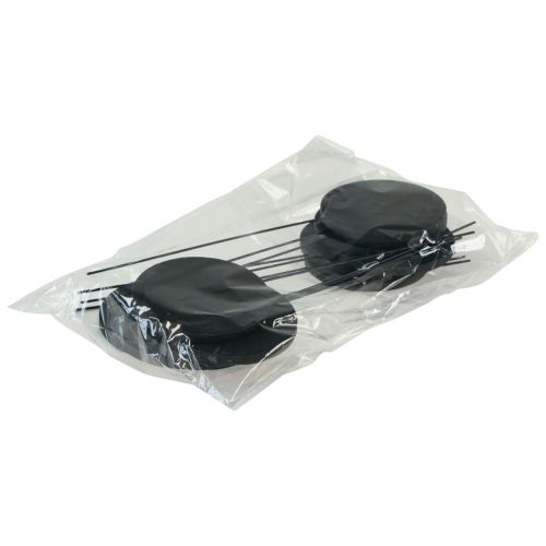 Artikel Mini Deko Tafel Blumenstecker Holz Rund Schwarz Ø7,5cm 12St