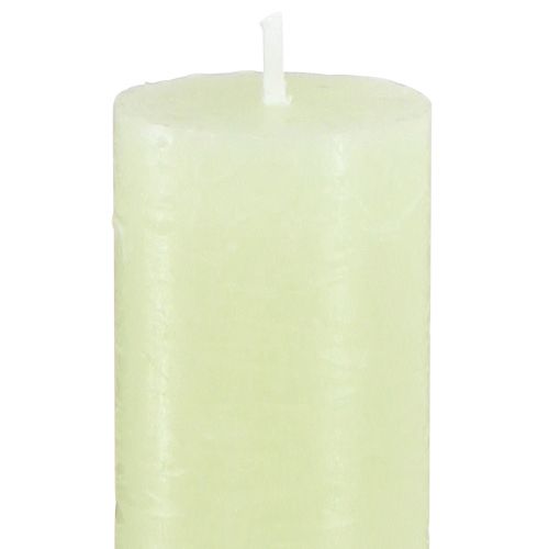 Artikel Tafelkerzen Hellgrün 34x240mm, durchgefärbt, 24h Brenndauer, 4er-Set, vielseitig dekorierbar
