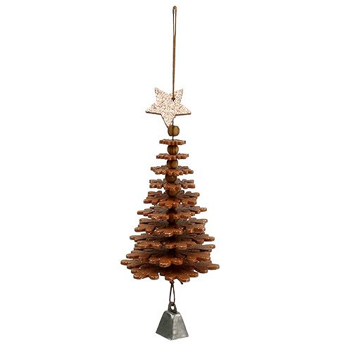 Floristik21 Tannenbaum zum Hängen, Weihnachtsdeko, Christbaumschmuck Kupfer H12cm 29cm