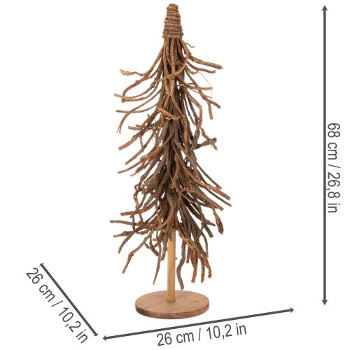 Deko-Baum aus Weidenzweigen auf Holzfuß 68cm Naturton | Floristik21.de