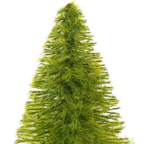 Miniatur Tannenbaum 12cm Kunststoff Holzsockel 6 Stück bunt innen | Floristik21.de