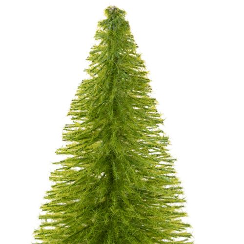 Künstlicher Tannenbaum mit Holzfuß 16cm 6er-Set Grün/Rot/Orange für Innenbereich | Floristik21.de