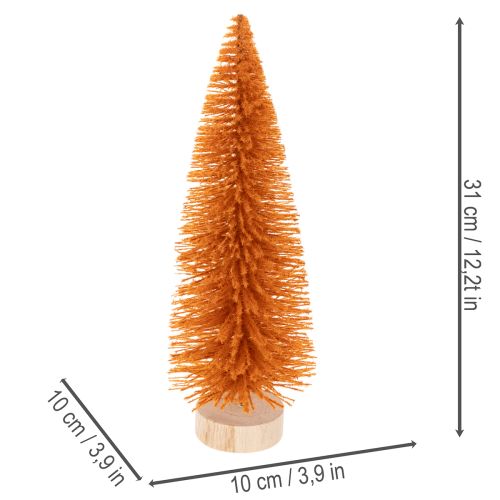 Künstlicher Tannenbaum Set 31cm 3-teilig Grün Rot Orange Innenbereich | Floristik21.de