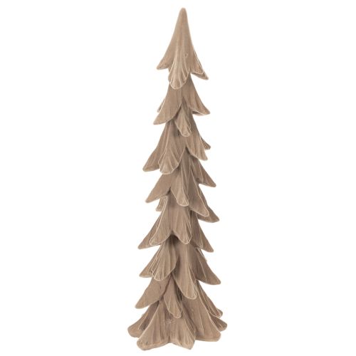 Deko Tannenbaum Kunststoff Braun beflockt 44cm Tischdeko Innenbereich