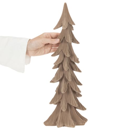 Deko Tannenbaum Kunststoff Braun beflockt 44cm Tischdeko Innenbereich | Floristik21.de