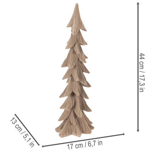 Deko Tannenbaum Kunststoff Braun beflockt 44cm Tischdeko Innenbereich | Floristik21.de