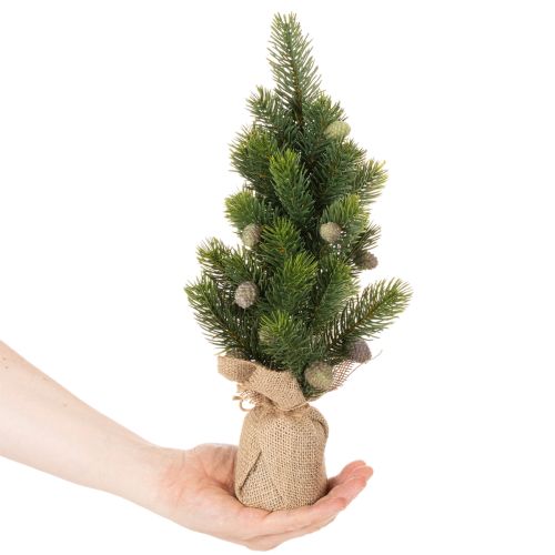 Tisch-Weihnachtsbaum künstlich 38 cm mit Jutesack für Innenbereich | Floristik21.de