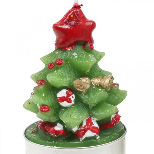 Floristik21 Teelichter Weihnachten Teelicht Tannenbaum H6,5cm 6St
