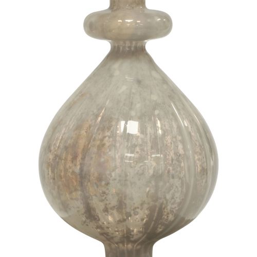 Artikel Tannenbaumspitze Christbaumspitze Glas Weißglas Silber 34cm 1St