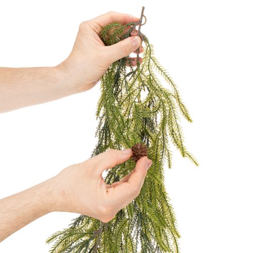 Nadelzweig Girlande künstlich mit Zapfen 218cm für Dekoration | Floristik21.de