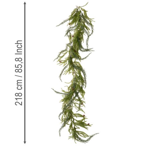 Nadelzweig Girlande künstlich mit Zapfen 218cm für Dekoration | Floristik21.de