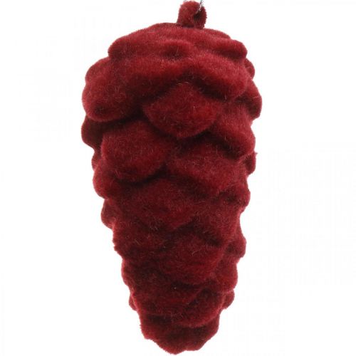 Artikel Deko-Zapfen beflockt, Herbstdeko, Tannenzapfen Rot, Advent H8,5cm Ø4,5cm 8 St