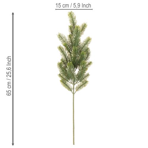 Künstlicher Tannenzweig 65cm Grün Set 3 Stück Innenbereich | Floristik21.de