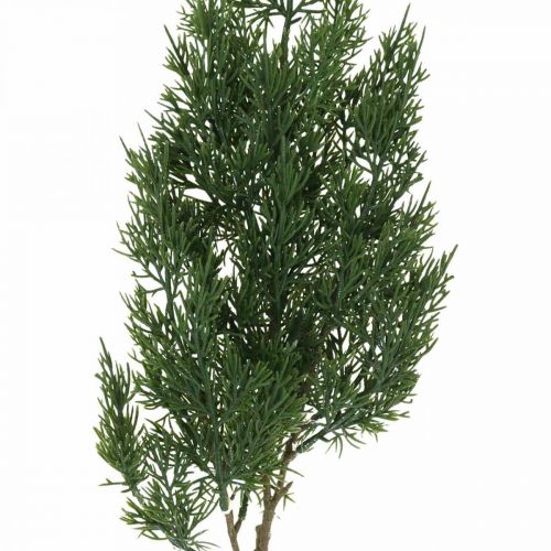Floristik21 Dekozweig Thuja Künstlicher Zypressenzweig Weihnachten Grün 81cm
