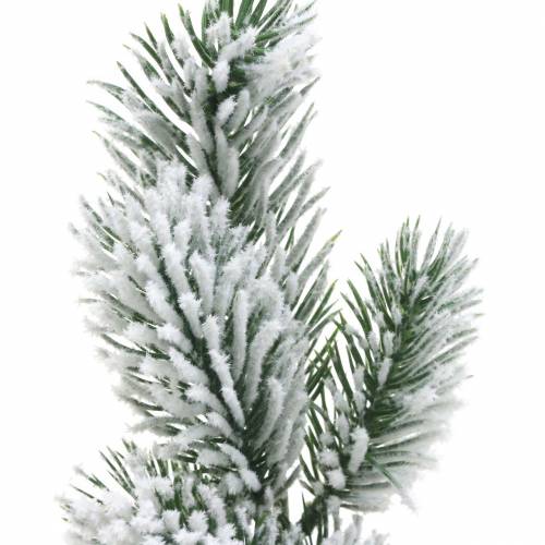 Floristik21 Tannenzweig Grün beschneit 39cm 8 St