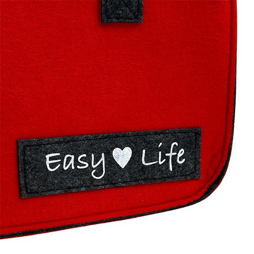 Artikel Tasche „Easy Life“ 39cm x 22cm x 25,5cm Rot-Grau