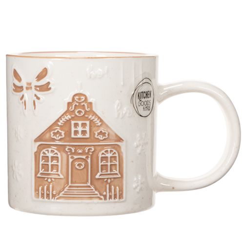 Keramiktasse 9cm mit Hausmotiv