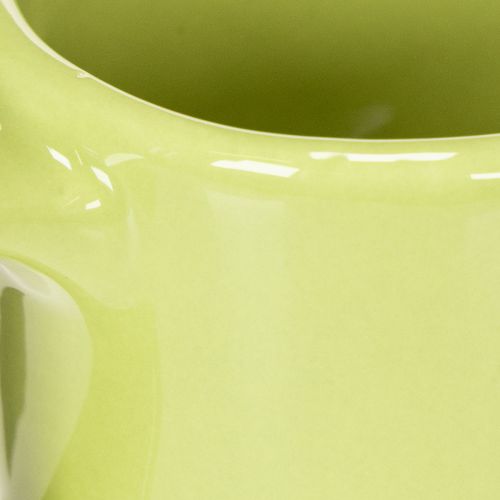 Artikel Kaffeetassen Set aus Keramik mit Untersetzer 3-teilig 11 cm in Gelb Grün Orange