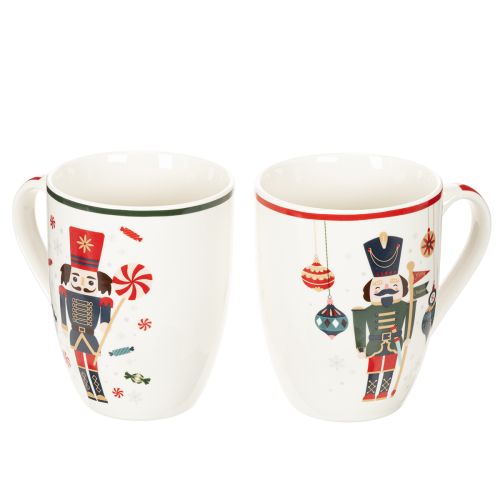 Tasse Keramik 10cm Nussknacker Zuckerstange 2er-Set | Floristik21.de