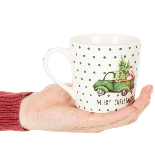 Kaffeetassen Set Keramik 10cm Merry Christmas Automotiv 2-teilig | Floristik21.de