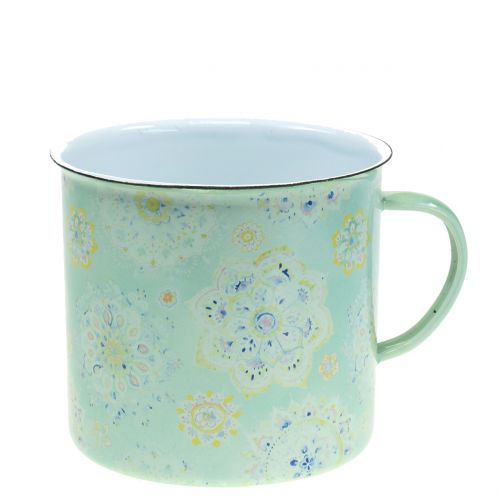 Deko Tasse Pflanztopf Mandala emailliert Ø11cm H10cm Deko Tasse Pflanztopf Mandala emailliert Ø11cm H10cm