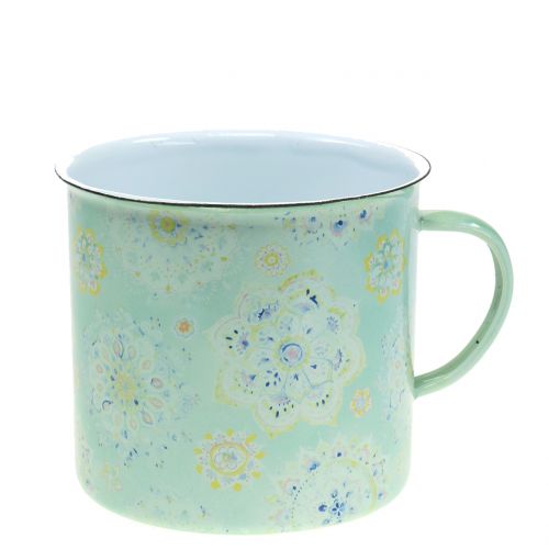 Floristik21 Deko Tasse Pflanztopf Mandala emailliert Ø11cm H10cm