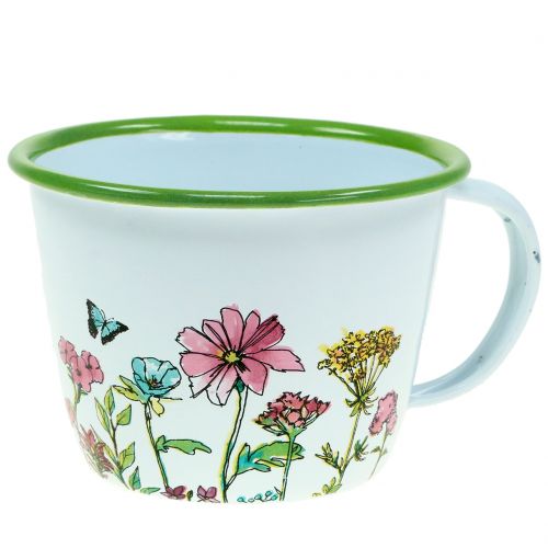 Floristik21 Deko Tasse Pflanztopf emailliert Ø11cm H8cm