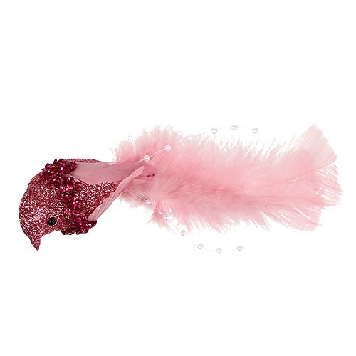 Taube am Clip farbig sort. 15cm 8St