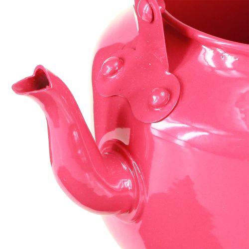 Artikel Rosa Teekanne aus Metall 15cm Dekoration für Wohnzimmer und Küche