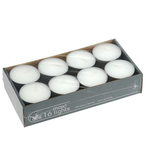 Teelichter maxi Ø58mm 16St Weiß