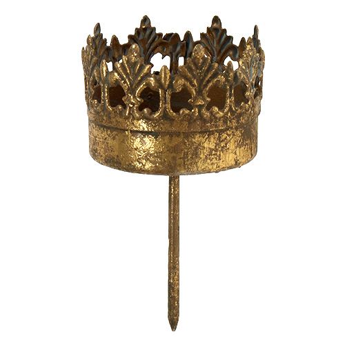 Floristik21 Teelichthalter Gold Antik Ø5cm H10cm 1 St