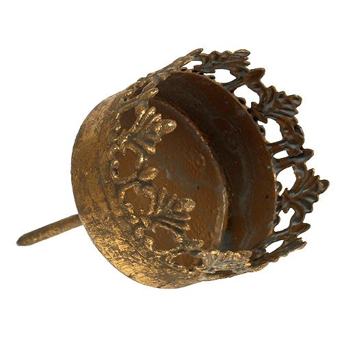 Floristik21 Teelichthalter Gold Antik Ø5cm H10cm 1 St