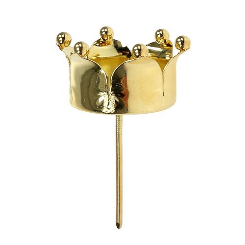 Teelichthalter Krone Gold Ø4,8cm 4St