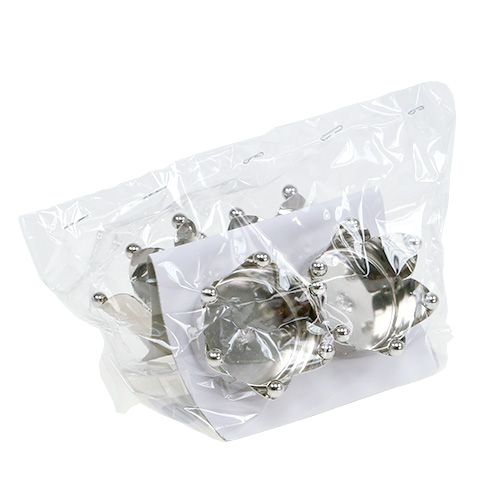 Artikel Teelichthalter Krone Silber Ø4,8cm 4 St