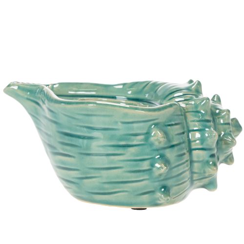 Artikel Keramik Teelichthalter Schneckenform 16cm Wohnzimmer Badezimmer Türkis